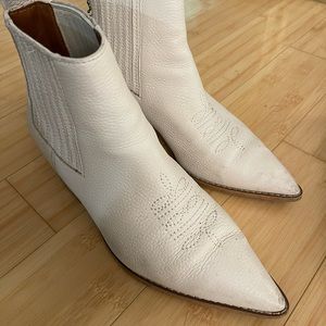 Coach Leather Western Booties